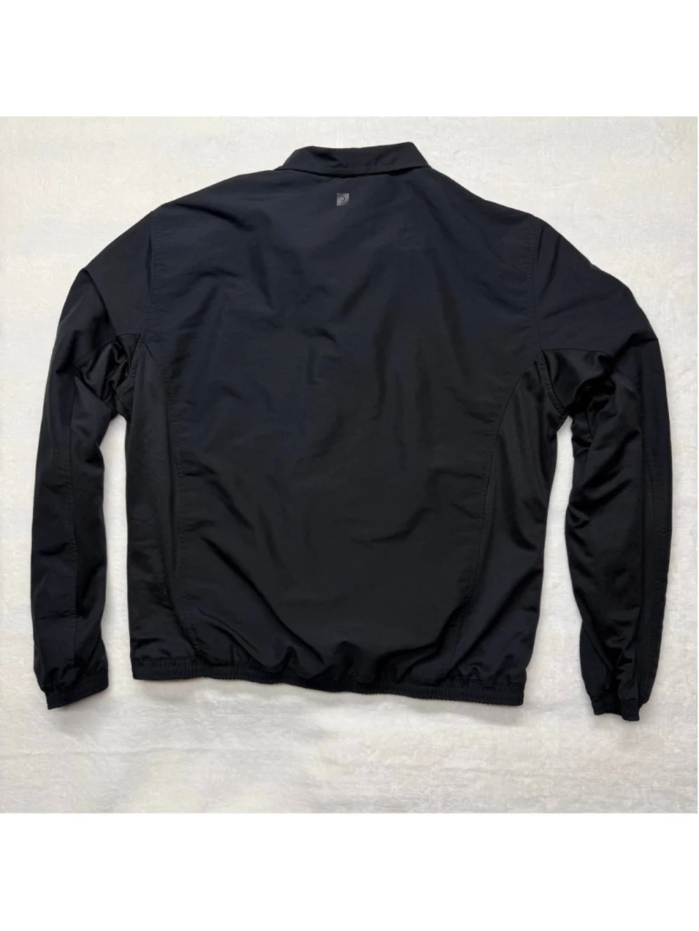 Men's Decathlon Domyos Black Windbreaker Jacket Mesh Lining XL
